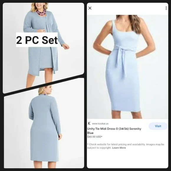Urban Rose | Dresses | 2pc Baby Blue Rubbed Knit Duster And Bodycon Dress  Sizes Slxl | Poshmark